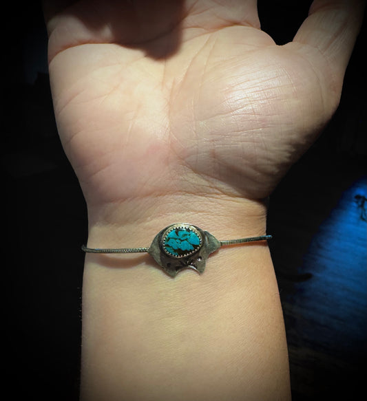 Turquoise bear bracelet